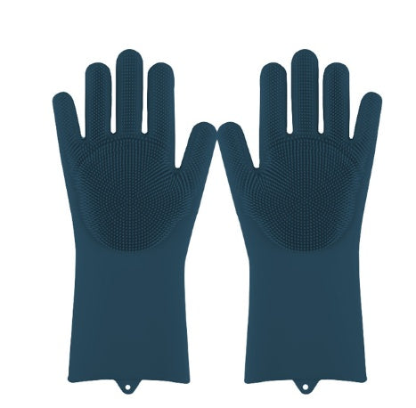 Silicone Heat-resistant Cleaning Brush Scrubbing Gloves