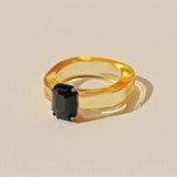 Design Transparent Acrylic Gem Resin Candy Color Jelly Ring