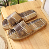 Soft Bottom Couple Straw Mat Slippers