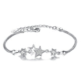 Women's Fashion Simple Crystal Zirconium Luck In Love Affairs Bracelet