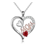 Women's Twelve Birthstone Fashion Love MOM Necklace