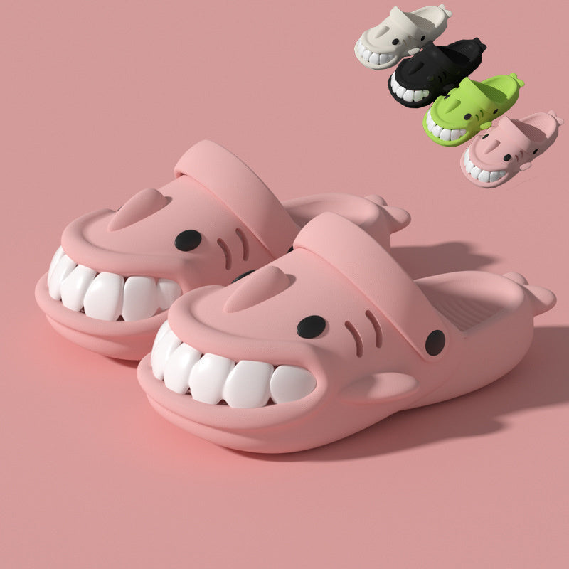 New Cute Funny Shark Slippers Summer Outerdoor Garden Shoes Indoor Non-Slip Floor Home Slipper