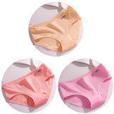 3Pcs/Set Candy Color Underwear Womens Comfortable High-quality Cotton Panties Mid-waist Breathable Underpanties Plus Size Briefs