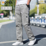 New Cargo Pants Men's Loose Straight Oversize Clothing Solid Grey Versatile Work Wear Black Joggers Cotton Casual Male Trousers