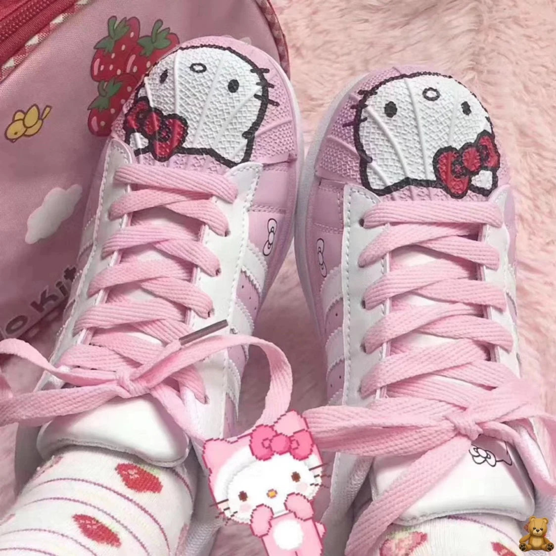 Girls Shell Shoes Sneakers Egirl Cute Lovely Sports Shoes Softgoth Egirl Spice Girls 90s Aesthetic Pink Lolita Shoes Cosplay