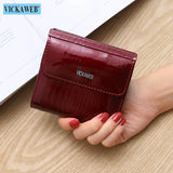 VICKAWEB Mini Wallet Women Genuine Leather Wallets Fashion Alligator Hasp Short Wallet Female Small Woman Wallets And Purses 209