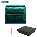 VICKAWEB Mini Wallet Women Genuine Leather Wallets Fashion Alligator Hasp Short Wallet Female Small Woman Wallets And Purses 209