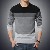 Autumn Casual Men's Sweater O-Neck Striped Slim Fit Knittwear Mens Sweaters Pullovers Pullover Men Pull Homme M-4XL