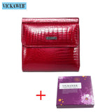 VICKAWEB Mini Wallet Women Genuine Leather Wallets Fashion Alligator Hasp Short Wallet Female Small Woman Wallets And Purses 209