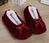 Mntrerm New Cute Indoor Home Slippers Warm Soft Plush Slippers Non-slip Indoor Fur Slippers Solid Color Cute Women Shoes