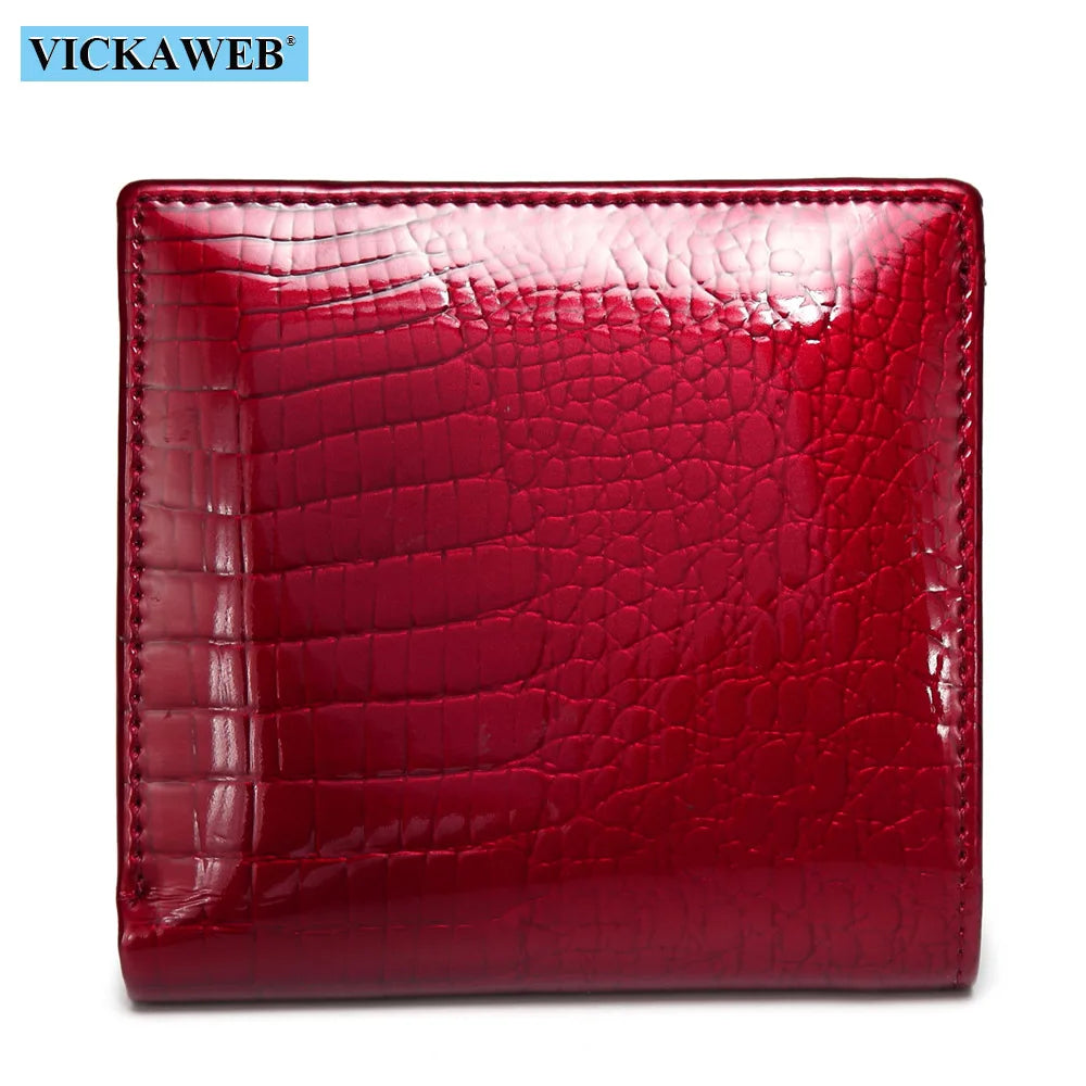 VICKAWEB Mini Wallet Women Genuine Leather Wallets Fashion Alligator Hasp Short Wallet Female Small Woman Wallets And Purses 209