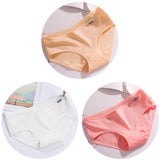 3Pcs/Set Candy Color Underwear Womens Comfortable High-quality Cotton Panties Mid-waist Breathable Underpanties Plus Size Briefs