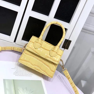 Mini Small Square bag Fashion New Quality PU Leather Women's Handbag Crocodile pattern Chain Shoulder Messenger Bags