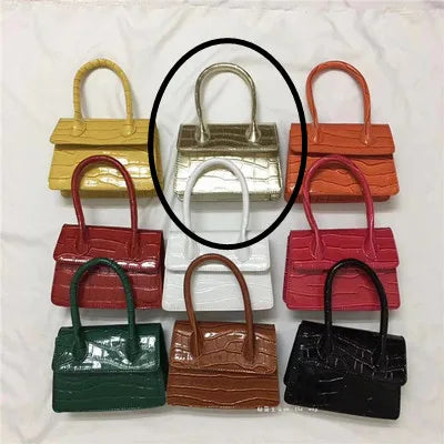 Mini Small Square bag Fashion New Quality PU Leather Women's Handbag Crocodile pattern Chain Shoulder Messenger Bags