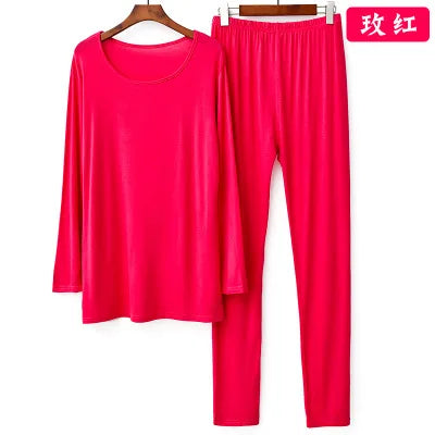 Spring Autumn Pajamas Women Plus Size Modal Cotton Sleepwear Pyjama Set Underwear Suit Pijama Mujer 3XL-7XL 45 To 110 KG