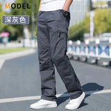 New Cargo Pants Men's Loose Straight Oversize Clothing Solid Grey Versatile Work Wear Black Joggers Cotton Casual Male Trousers