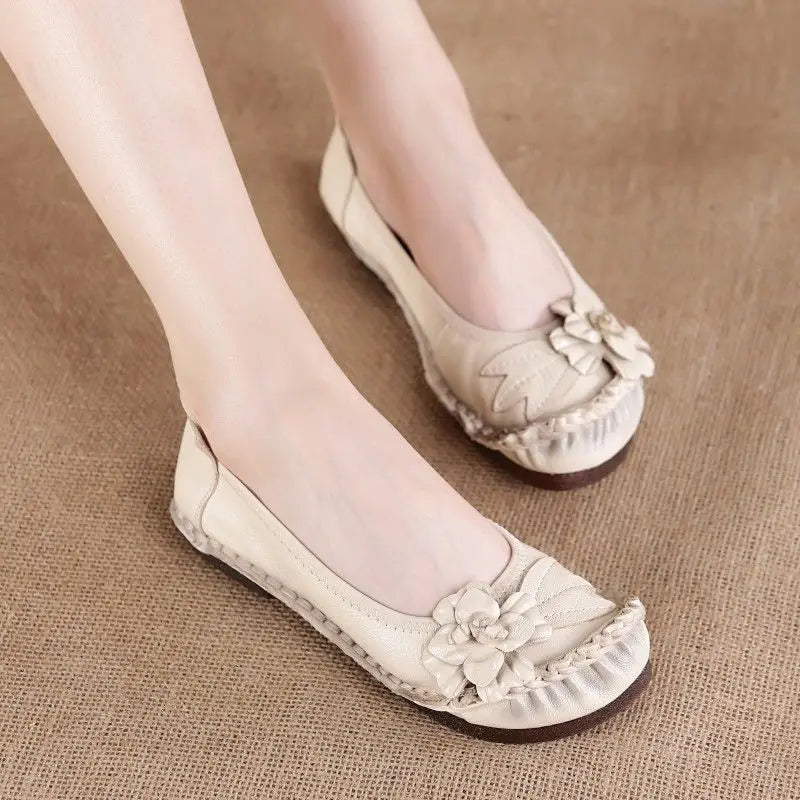 High quality handmade ladies genuine leather flats oxford shoes for women luxury brand loafers ladies moccasins