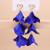 Bohemian Style Petal Stud Earrings Chinese Tassel High-grade Retro