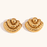 Women's Fashion Three-layer Signal Scallop Earrings