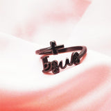 Cross Plus Jesus Design Adjustable Cord For Braiding Ring