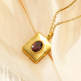 Women's Fashionable All-match Inlaid Color Zircon Necklace