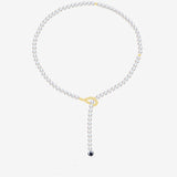 925 Sterling Silver Simple High-grade Necklace Female Shijia Shell Pearls Special-interest Design Pull-up