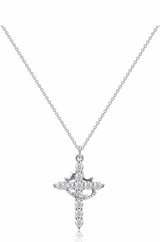 Cross Crown Rotatable Necklace All-match