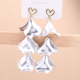 Bohemian Style Petal Stud Earrings Chinese Tassel High-grade Retro