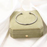 Stainless Steel Fashion Woven Open-ended Bracelet