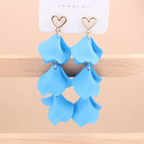 Bohemian Style Petal Stud Earrings Chinese Tassel High-grade Retro