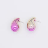 Large Water Drop Plating Acrylic Earrings Simple Personality