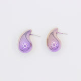 Large Water Drop Plating Acrylic Earrings Simple Personality