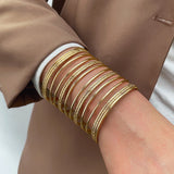 Fashion Exaggerated Multi-layer Frosted Open-end Bracelet