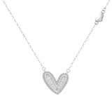 925 Silver Necklace High-grade Love Light Luxury Minority Zircon Clavicle Chain