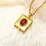 Women's Fashionable All-match Inlaid Color Zircon Necklace