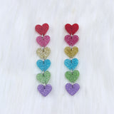 New Iridescent Transparent Valentine's Day Earrings Acrylic Earrings