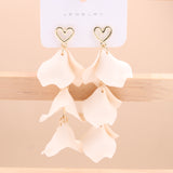 Bohemian Style Petal Stud Earrings Chinese Tassel High-grade Retro