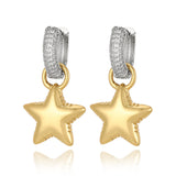 Geometric Heart Shape Artistic Retro Star Earrings