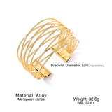 Fashion Exaggerated Multi-layer Frosted Open-end Bracelet