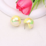 Summer Fashion Magic Color Bean-shaped Stud Earrings