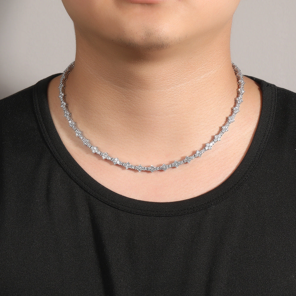 Zircon Tennis Chain Men's Hip Hop Necklace