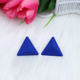 12 Color Triangle Three-dimensional Spray Paint Ear Studs