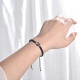 Design Female Shell Black Cat Hand Weaving Bracelet