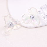 Irregular Colorful Transparent Small Flower Acrylic Earrings