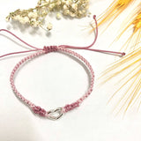 Heart-beating Heart-loving Peach Blossom Woven Hand Strap Simple