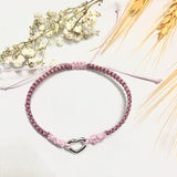 Heart-beating Heart-loving Peach Blossom Woven Hand Strap Simple