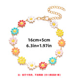 Colorful Oil Necklace Little Flower Bracelet Female Fashion