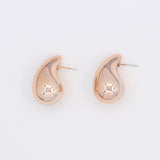 Large Water Drop Plating Acrylic Earrings Simple Personality