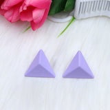 12 Color Triangle Three-dimensional Spray Paint Ear Studs