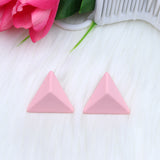 12 Color Triangle Three-dimensional Spray Paint Ear Studs